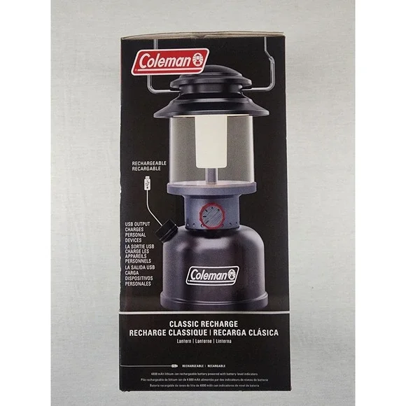 Coleman Lantern Classic Rechargeable 800 Lumen LED IPX4 Water Resistant Durable - Picture 4 of 5
